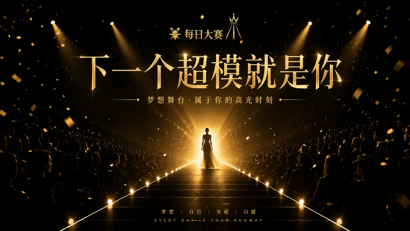 每日大赛舞台与时尚赛事主视觉